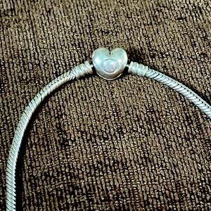 Pandora Bracelet with heart clasp